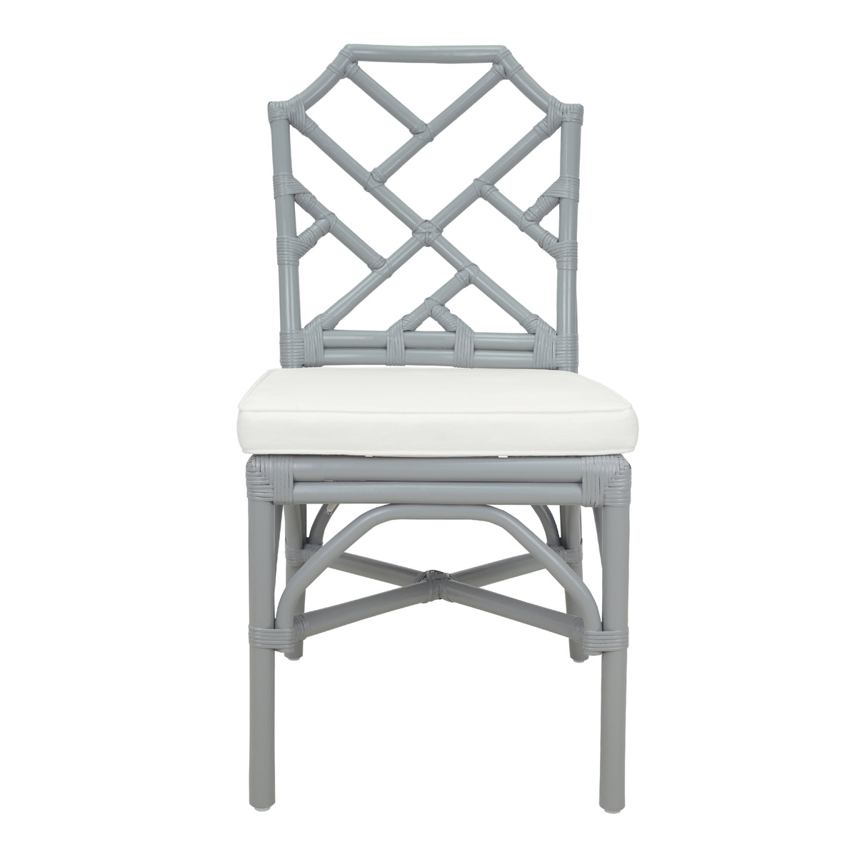 Kara Rattan Dining Side Chair - Gray - view 3