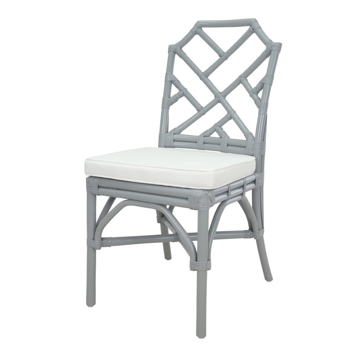 Kara Rattan Dining Side Chair - Gray