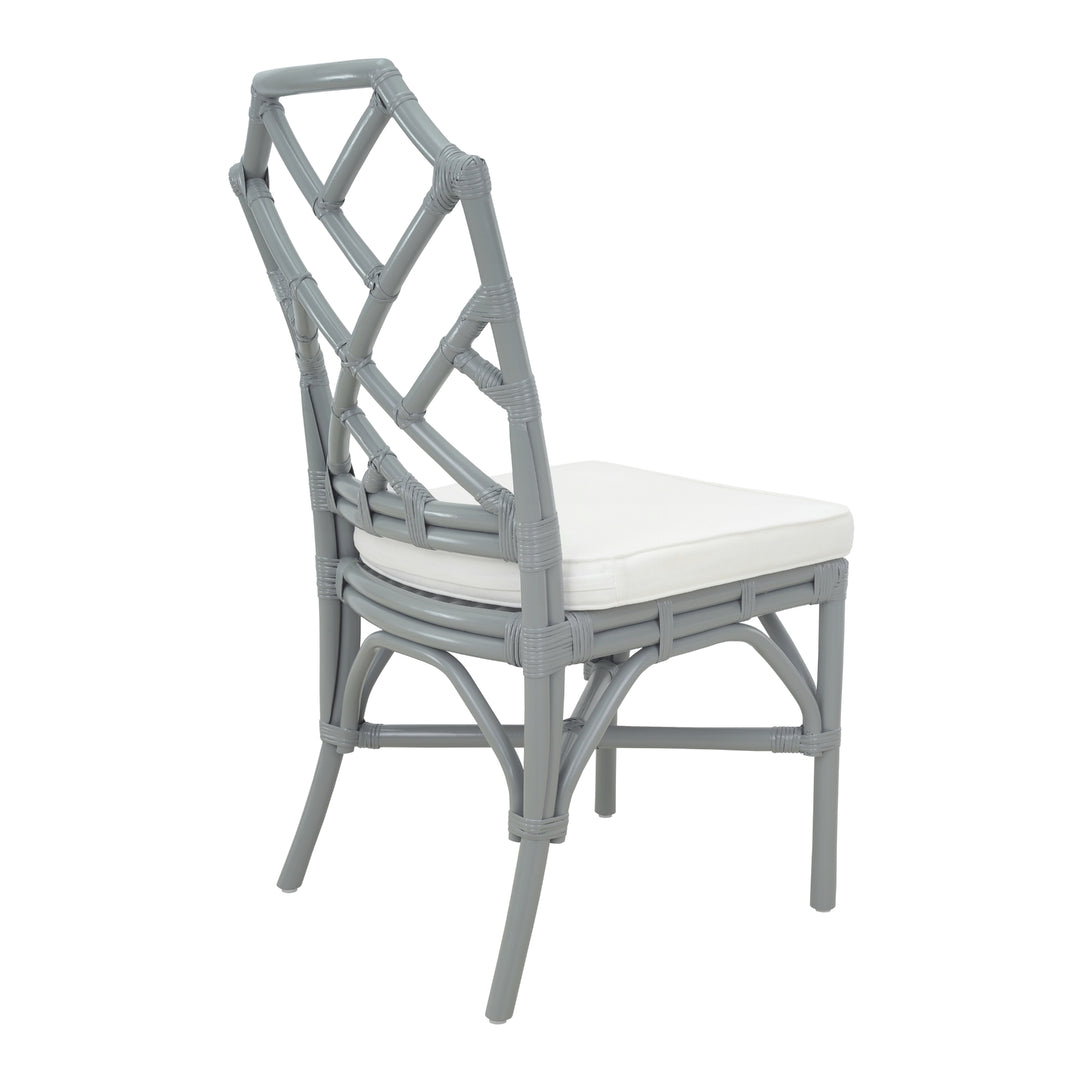 Kara Rattan Dining Side Chair - Gray - view 6