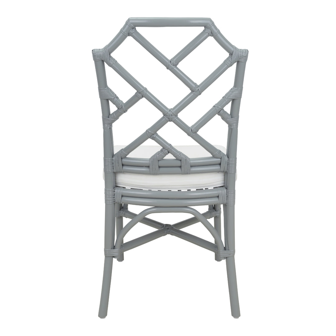 Kara Rattan Dining Side Chair - Gray - view 5