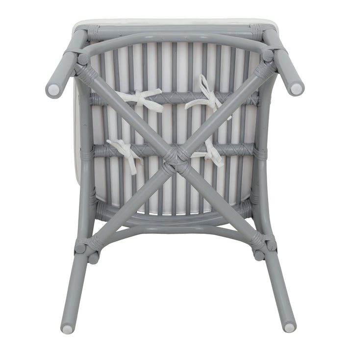 Kara Rattan Dining Side Chair - Gray - view 9