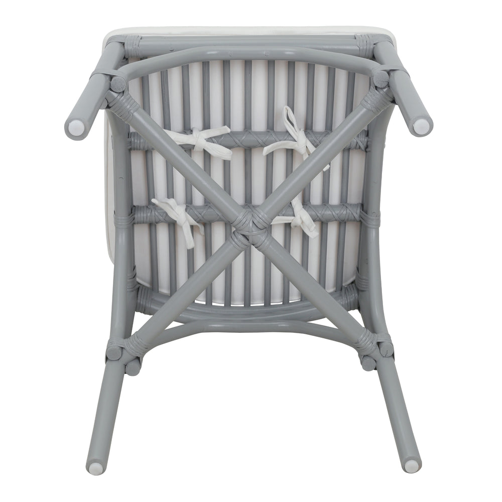 Kara Rattan Dining Side Chair - Gray - view 9