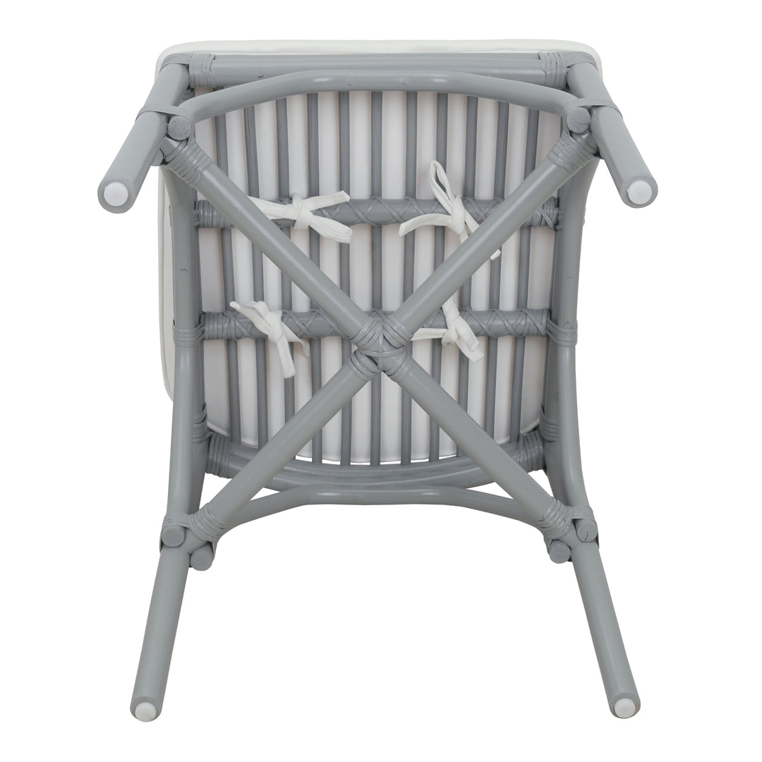 Kara Rattan Dining Side Chair - Gray - view 9