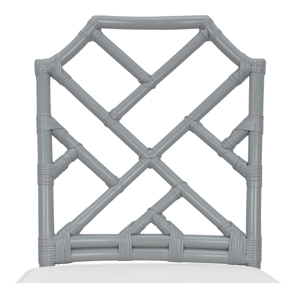 Kara Rattan Dining Side Chair - Gray - view 7
