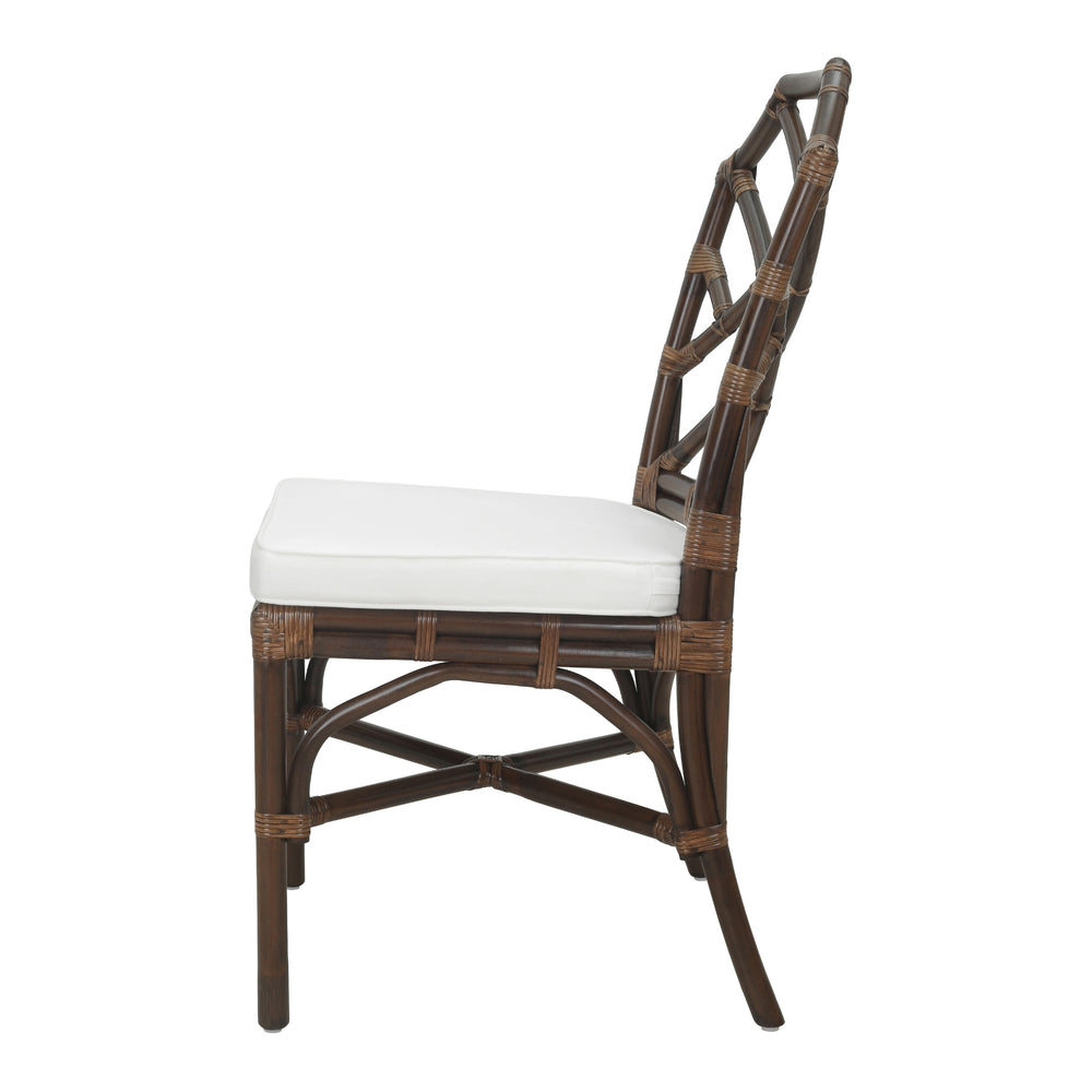 Kara Rattan Dining Side Chair - Paloma Brown - view 4