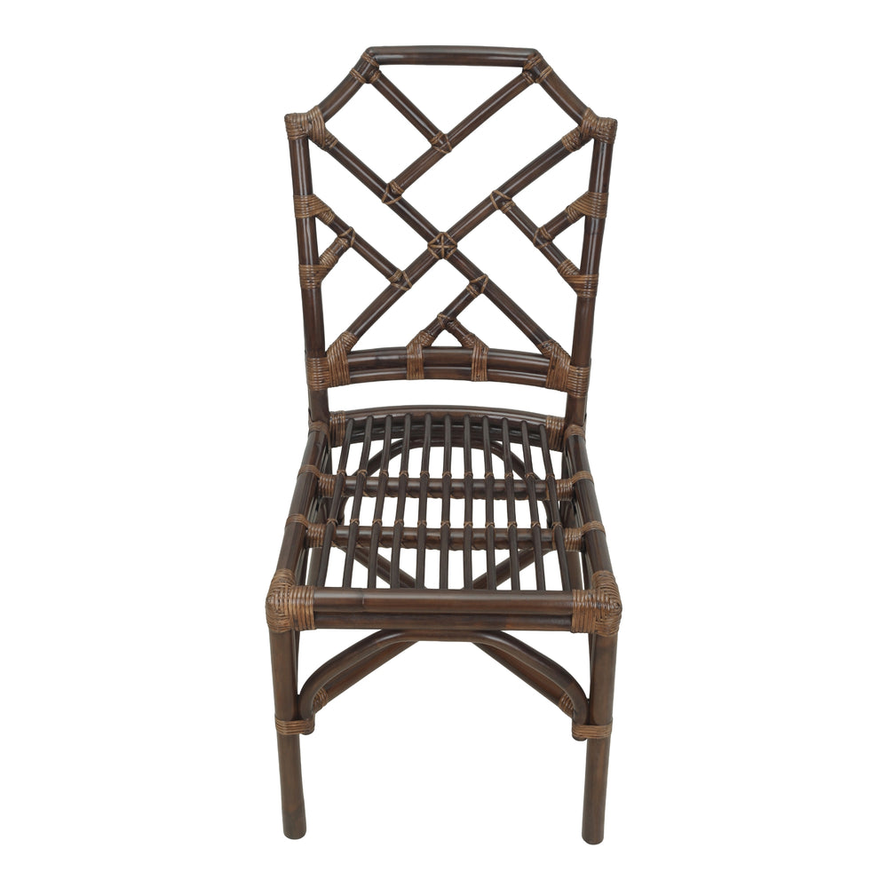 Kara Rattan Dining Side Chair - Paloma Brown - view 8