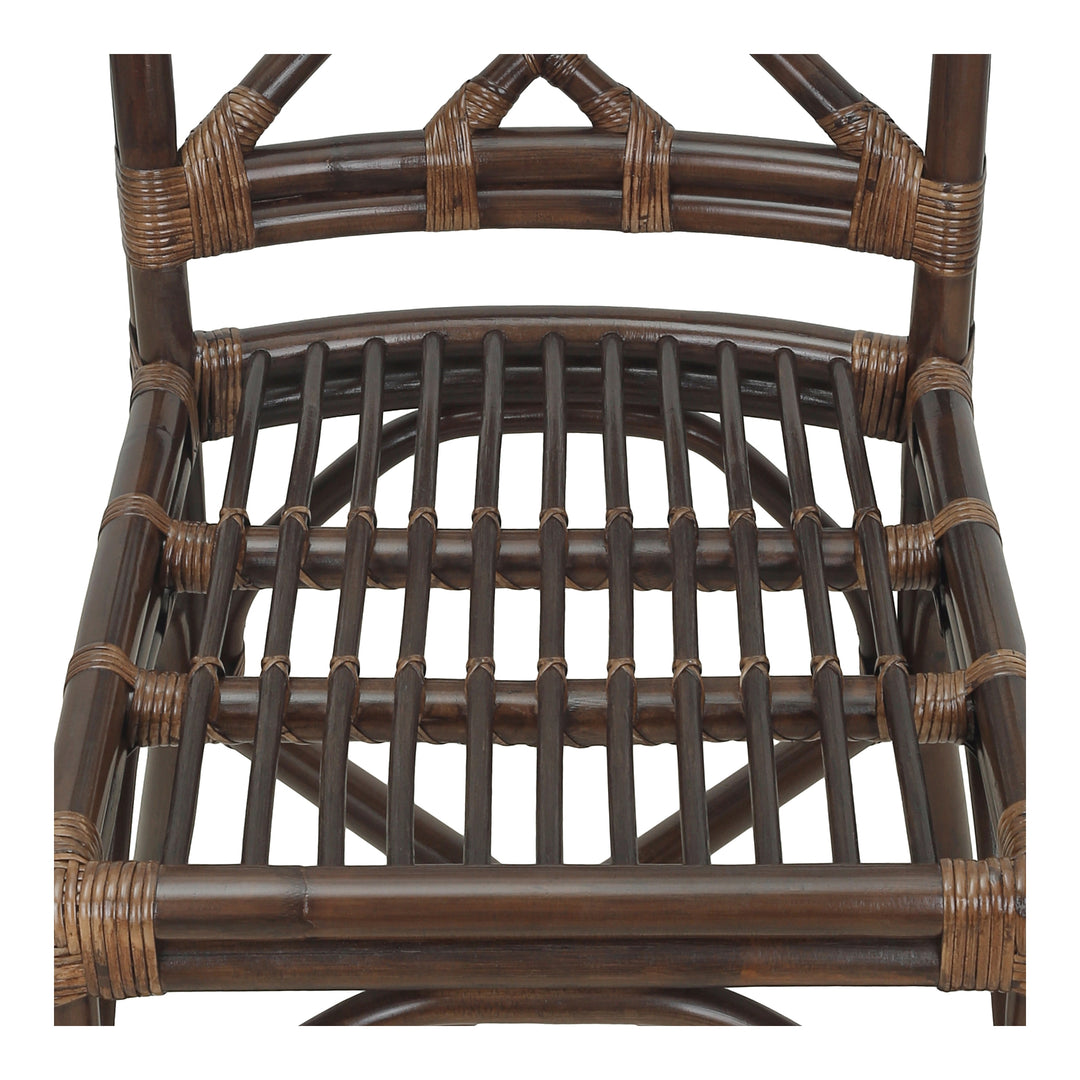 Kara Rattan Dining Side Chair - Paloma Brown - view 9