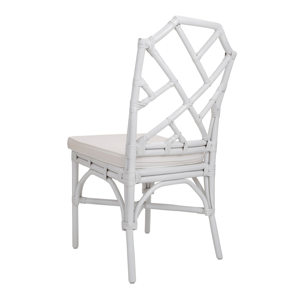 Kara Rattan Dining Side Chair - White - view 7