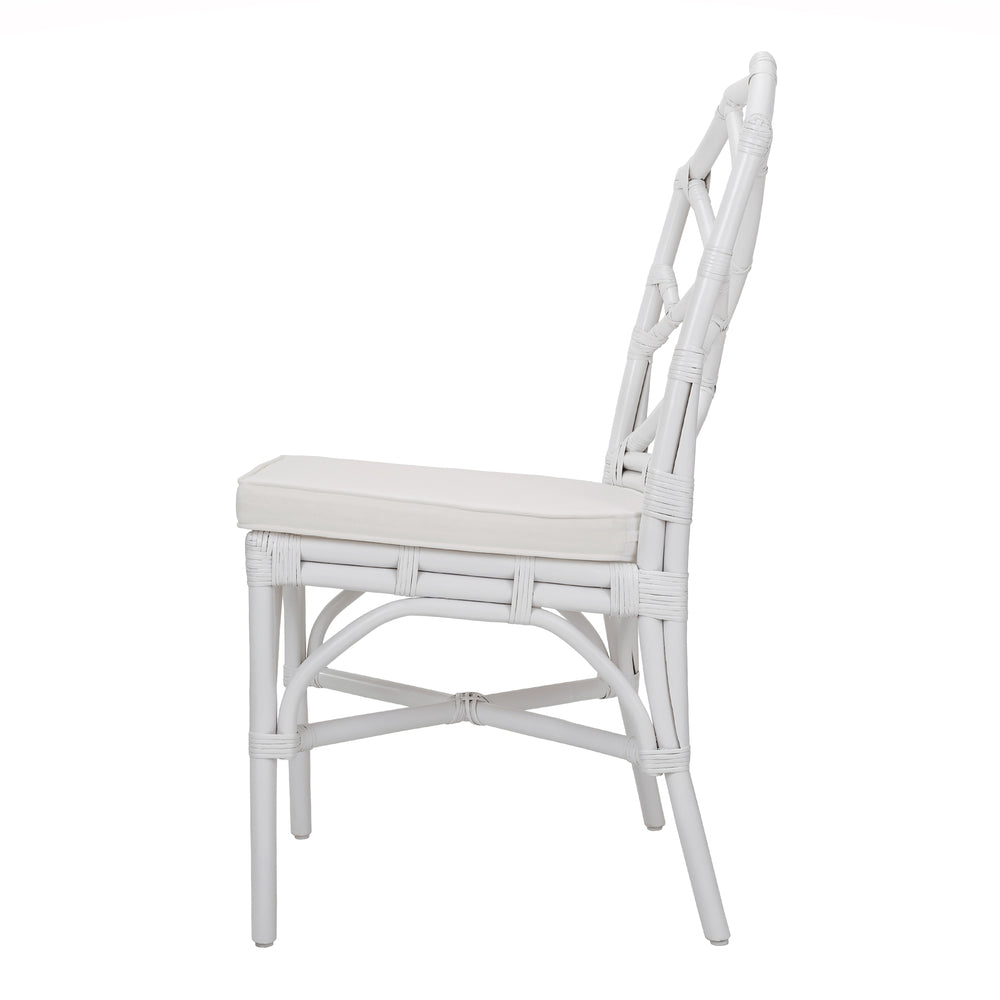 Kara Rattan Dining Side Chair - White - view 5