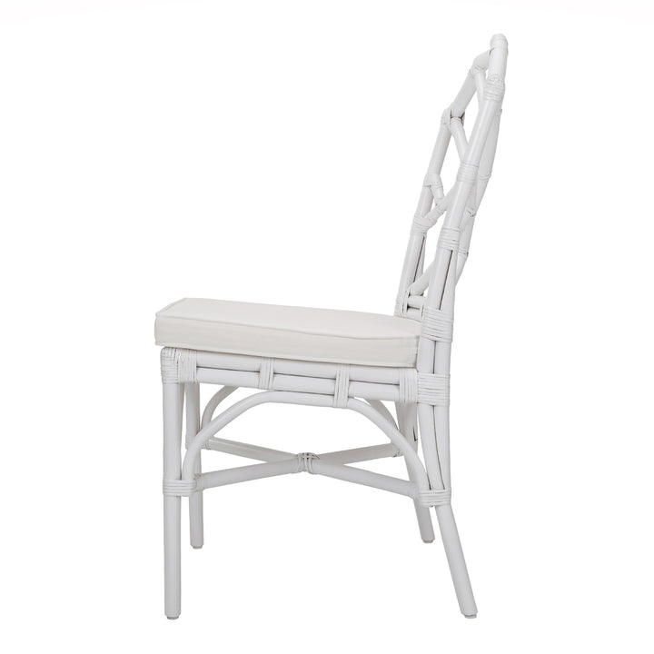 Kara Rattan Dining Side Chair - White - view 5