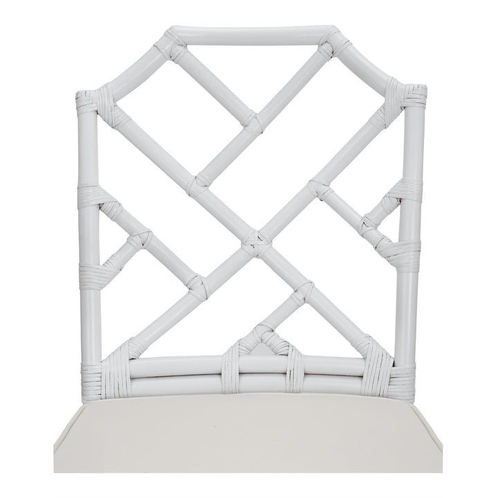 Kara Rattan Dining Side Chair - White - view 8