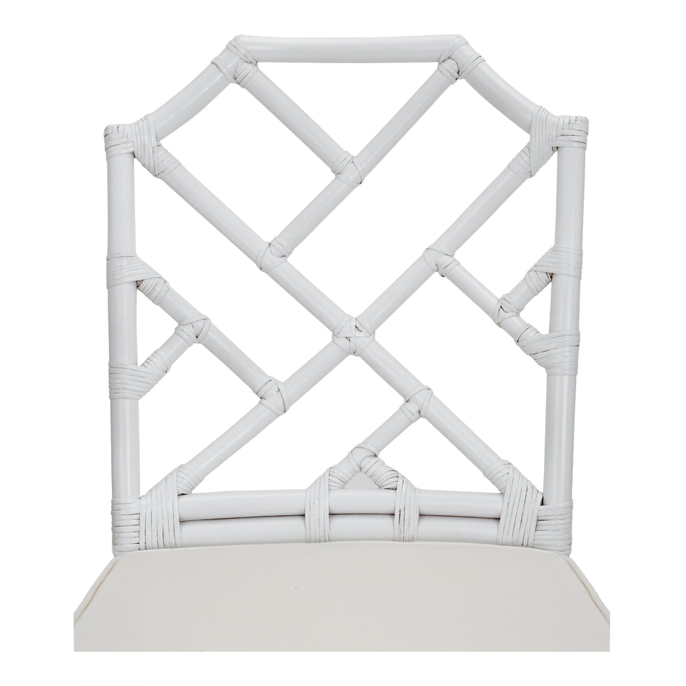 Kara Rattan Dining Side Chair - White - view 8