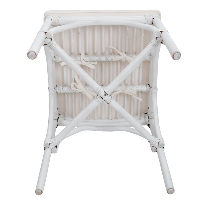 Kara Rattan Dining Side Chair - White - view 9