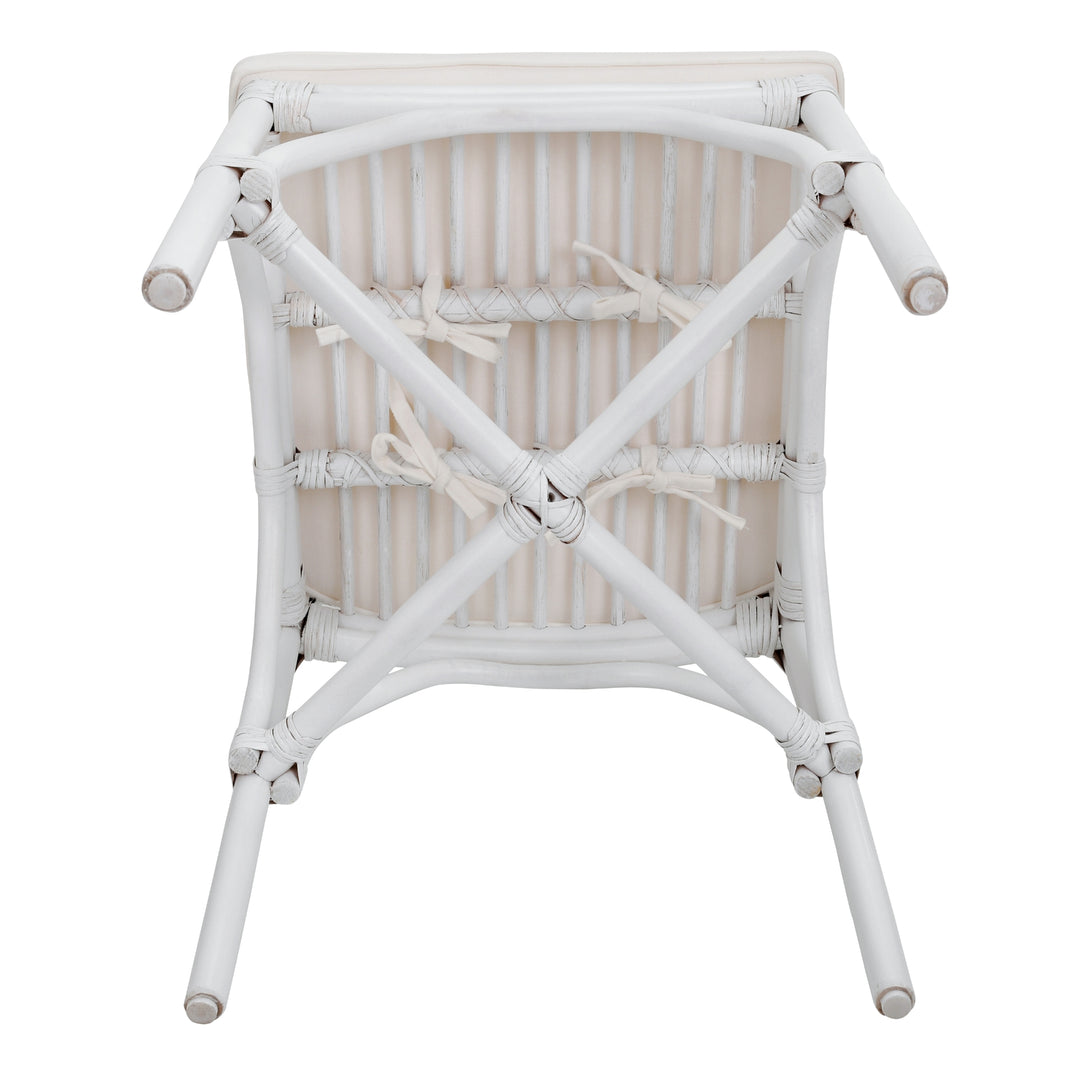 Kara Rattan Dining Side Chair - White - view 9