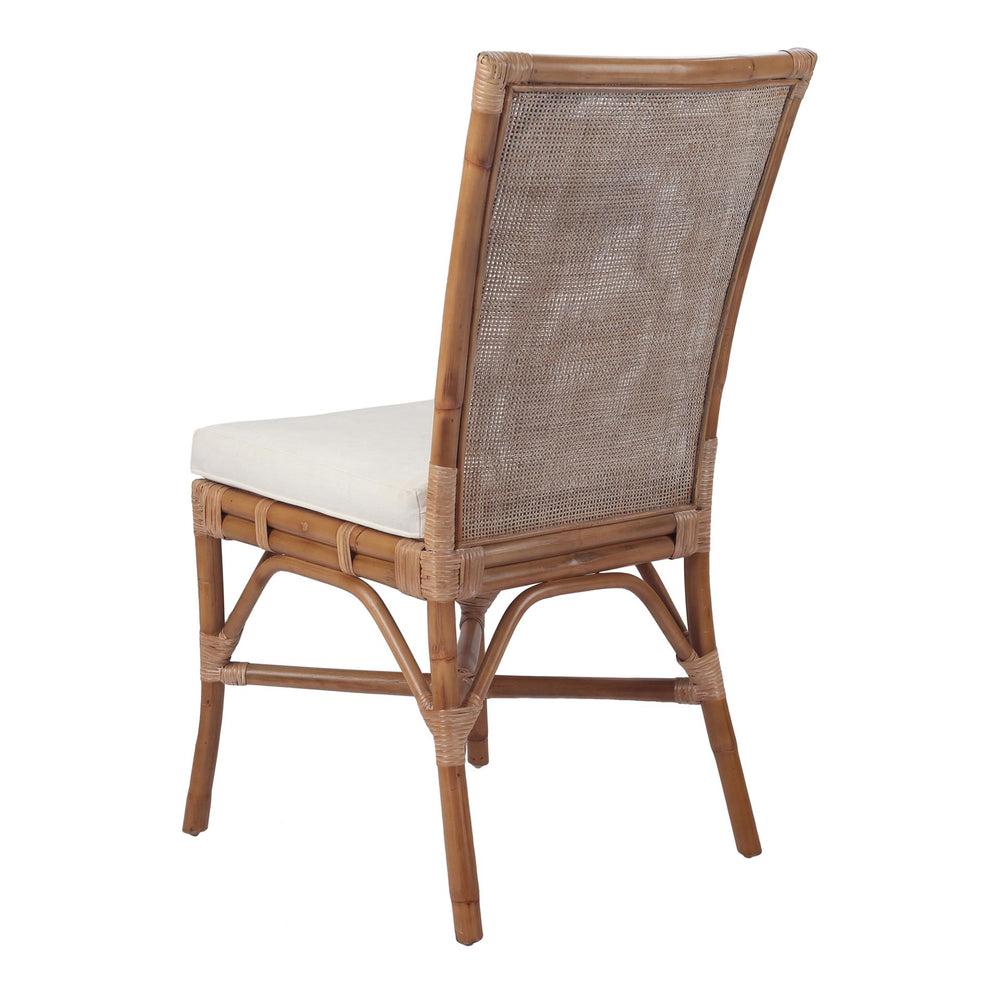Tatum Rattan Dining Side Chair - Canary Brown - view 5