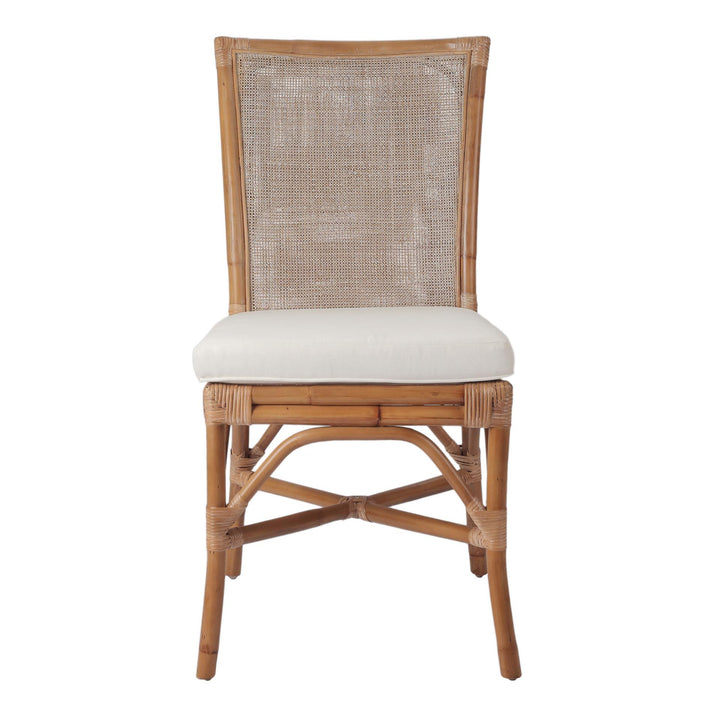 Tatum Rattan Dining Side Chair - Canary Brown - view 3