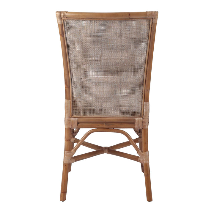 Tatum Rattan Dining Side Chair - Canary Brown - view 6
