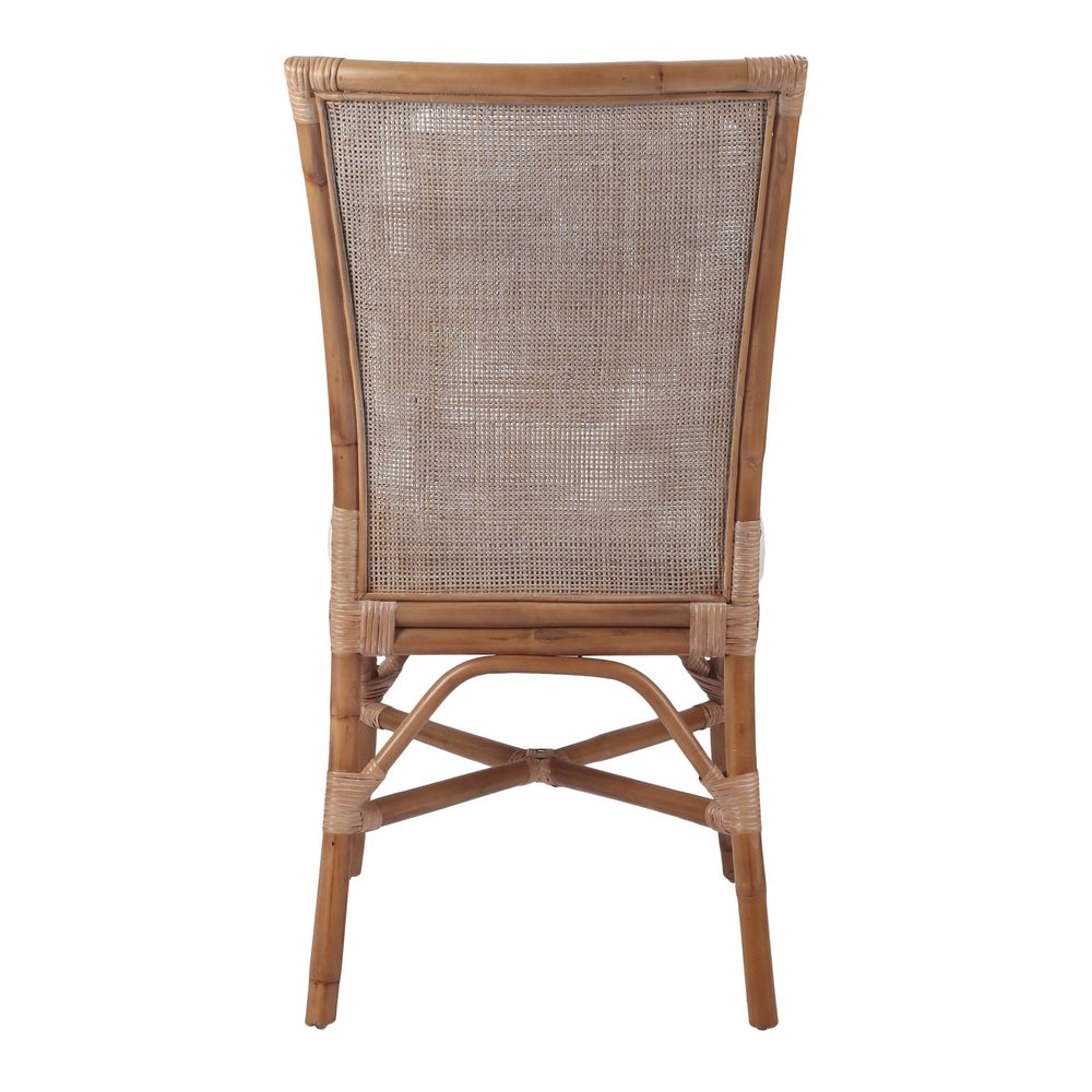 Tatum Rattan Dining Side Chair - Canary Brown - view 6