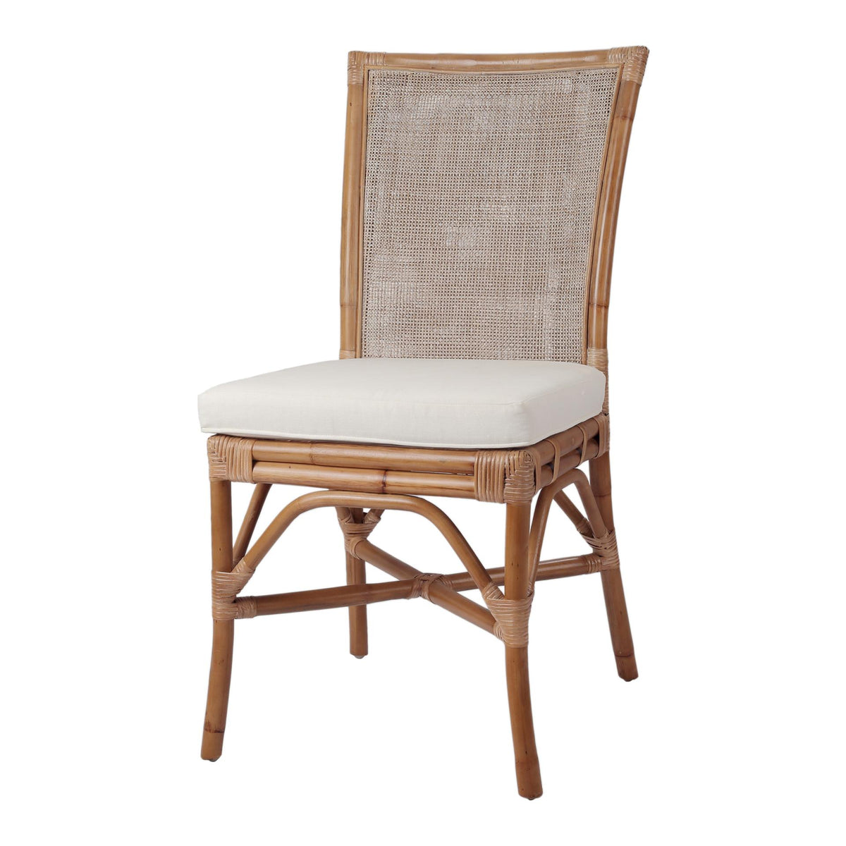 Tatum Rattan Dining Side Chair - Canary Brown
