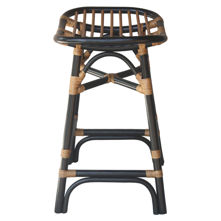 Damara Rattan Counter Stool - Black - view 5