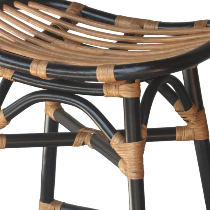 Damara Rattan Counter Stool - Black - view 7
