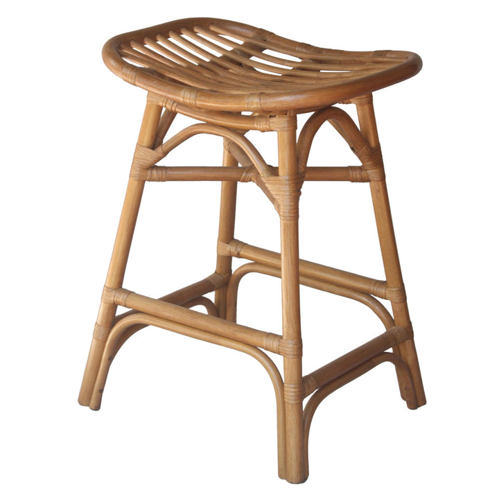 Damara Rattan Counter Stool - Canary Brown