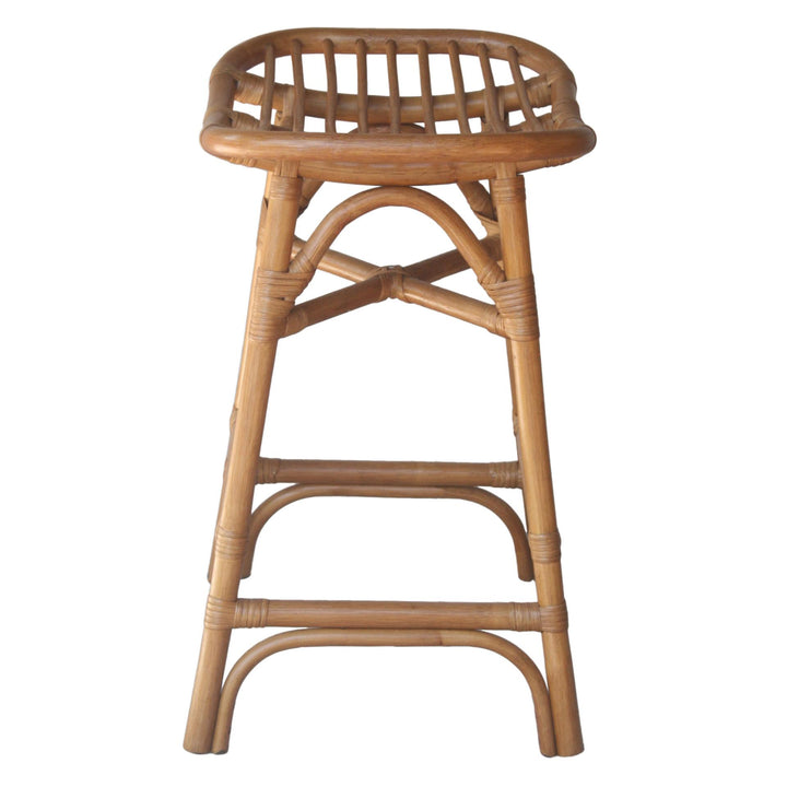 Damara Rattan Counter Stool - Canary Brown - view 4