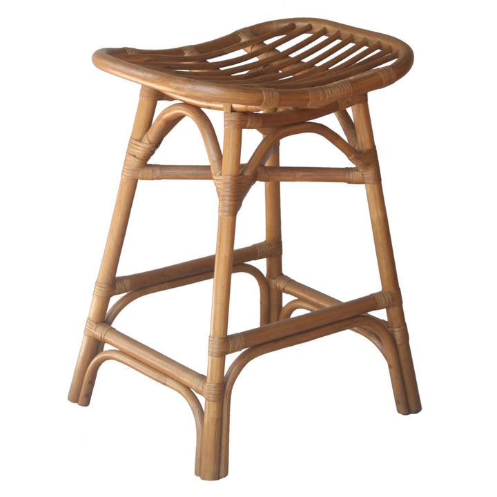 Damara Rattan Counter Stool - Canary Brown - view 5