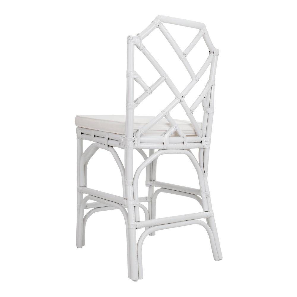 Kara Rattan Counter Stool - White - view 6