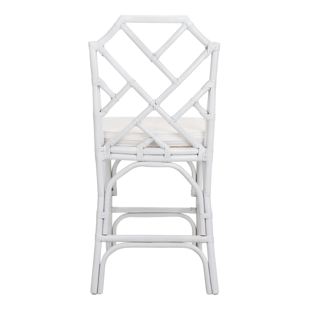 Kara Rattan Counter Stool - White - view 5