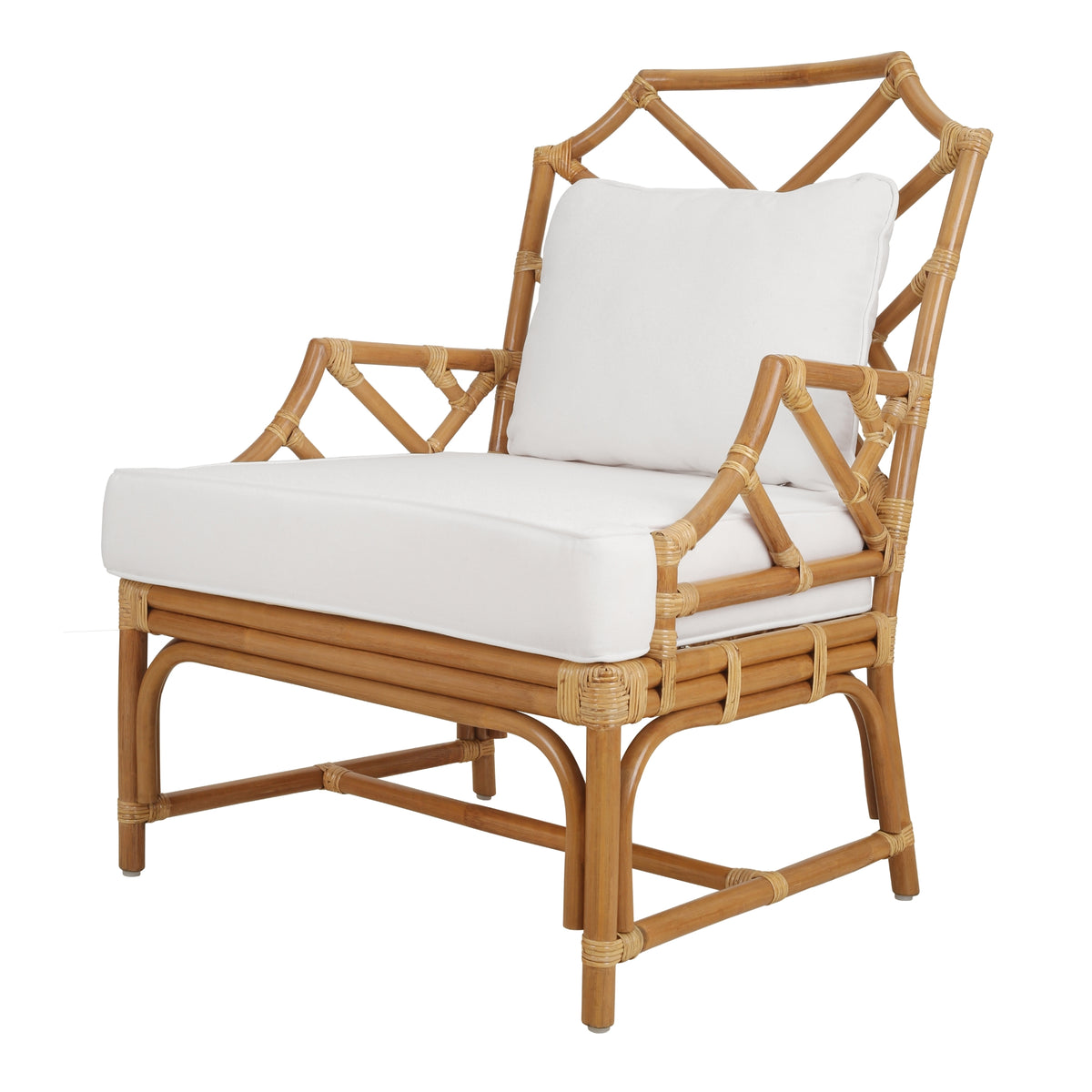 Kara Rattan Accent Arm Chair - Canary Brown