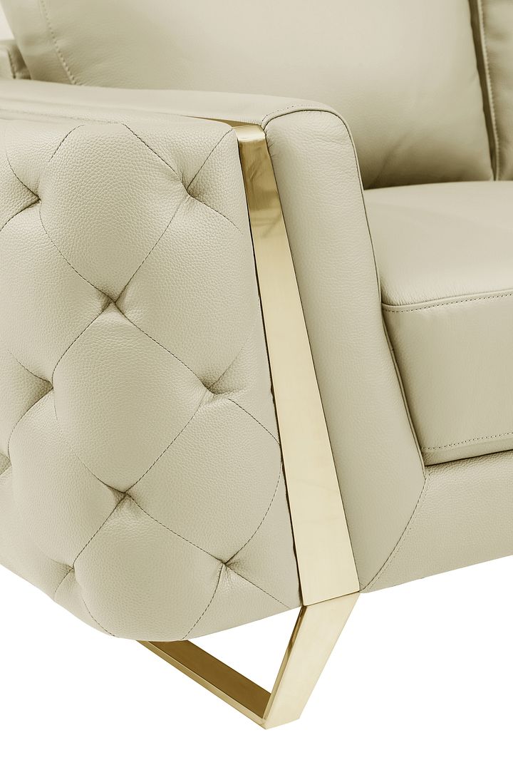 DivanItalia 1050 Sofa in Top-Grain Italian Leather - Beige