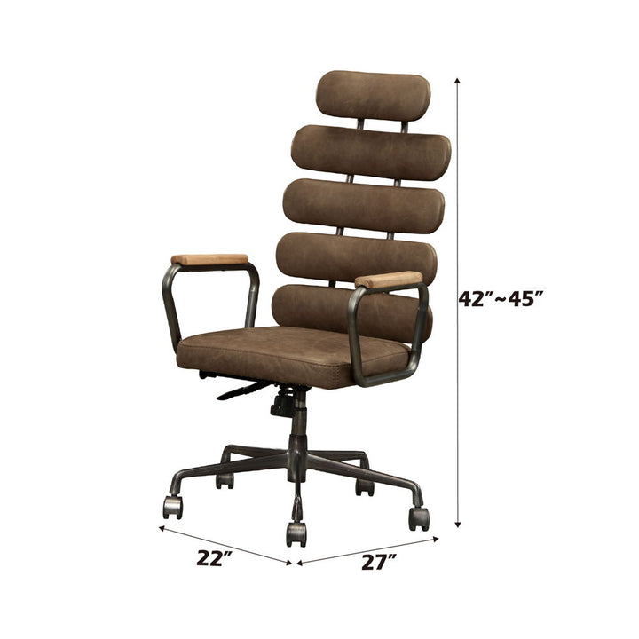 Calan - Office Chair - Retro Brown Top Grain Leather