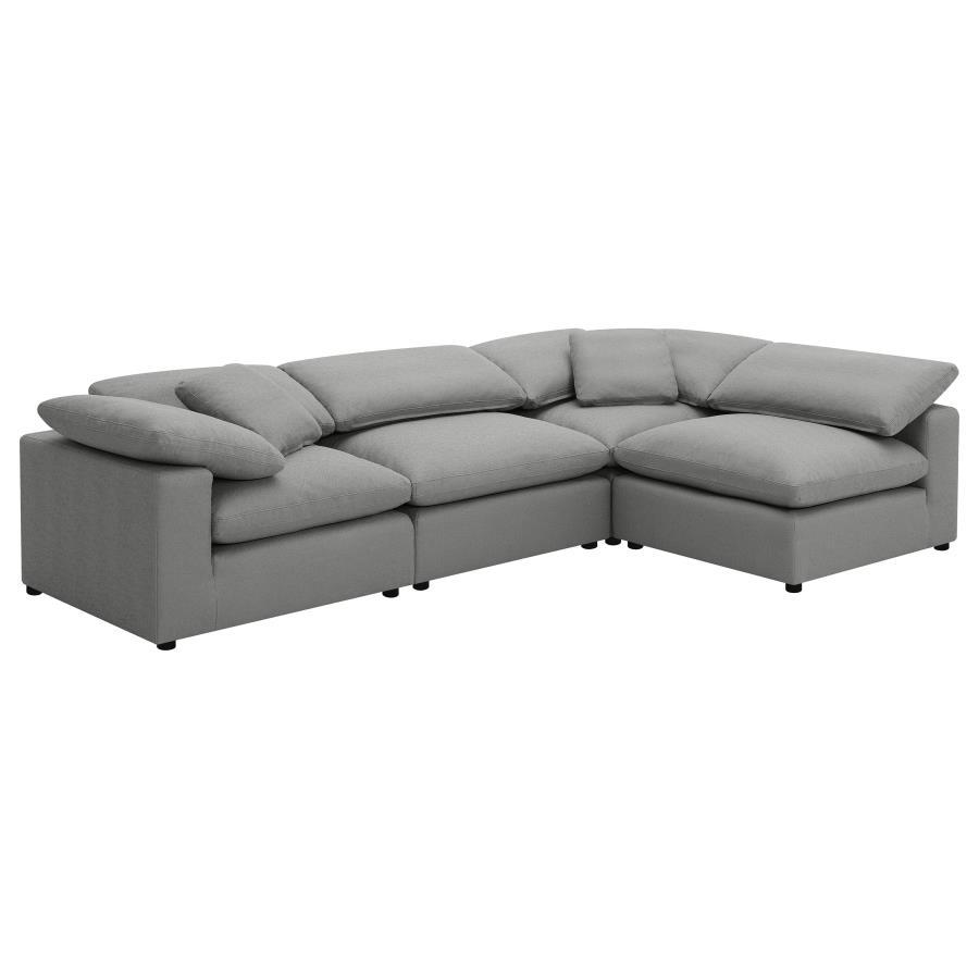 Raleigh - Boucle Upholstered Armless Chair - Gray