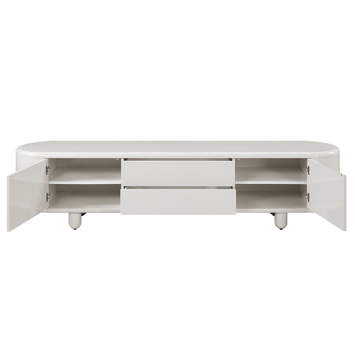 Keely - TV Stand - White High Gloss