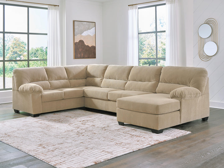 SimpleJoy 3-Piece Sectional with Chaise - Sand (2)