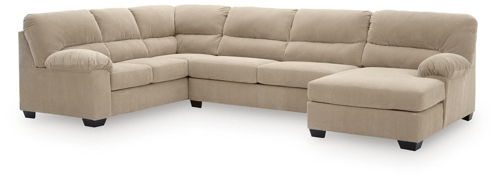 SimpleJoy 3-Piece Sectional with Chaise - Sand (1)