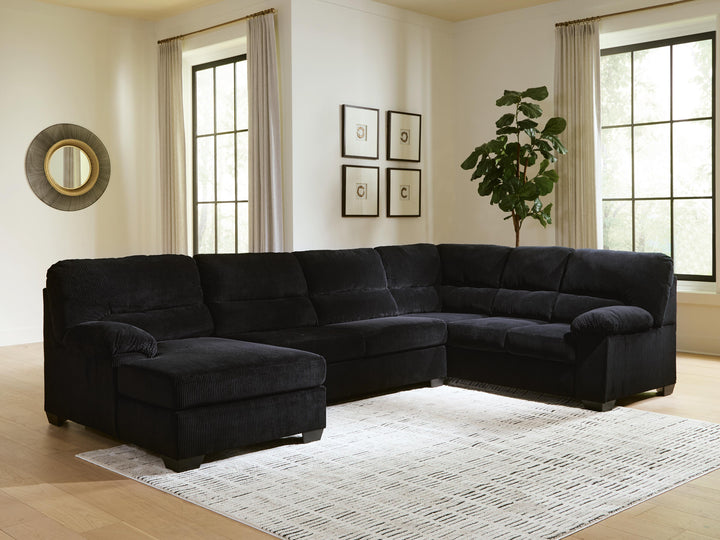 SimpleJoy 3-Piece Sectional with Chaise - Onyx (2)
