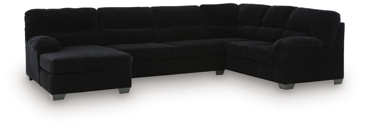 SimpleJoy 3-Piece Sectional with Chaise - Onyx (1)