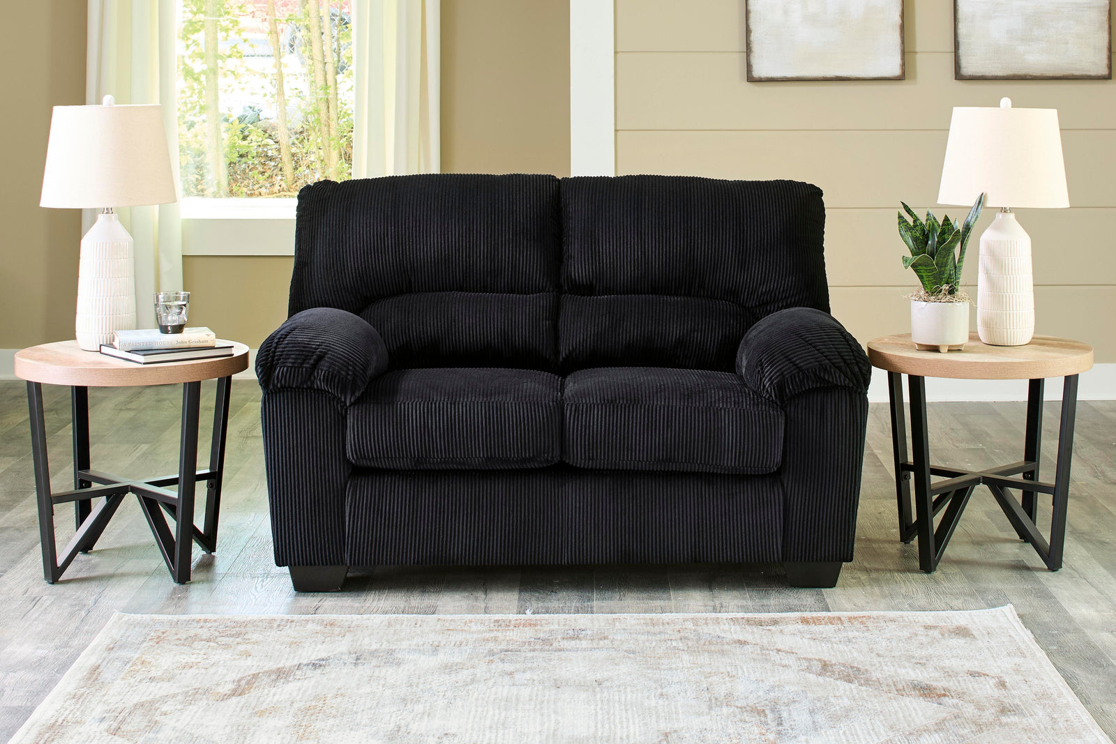 SimpleJoy Loveseat - Black (2)