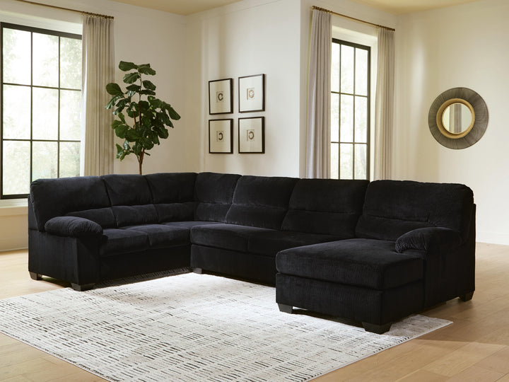 SimpleJoy 3-Piece Sectional with Chaise - Onyx (2)
