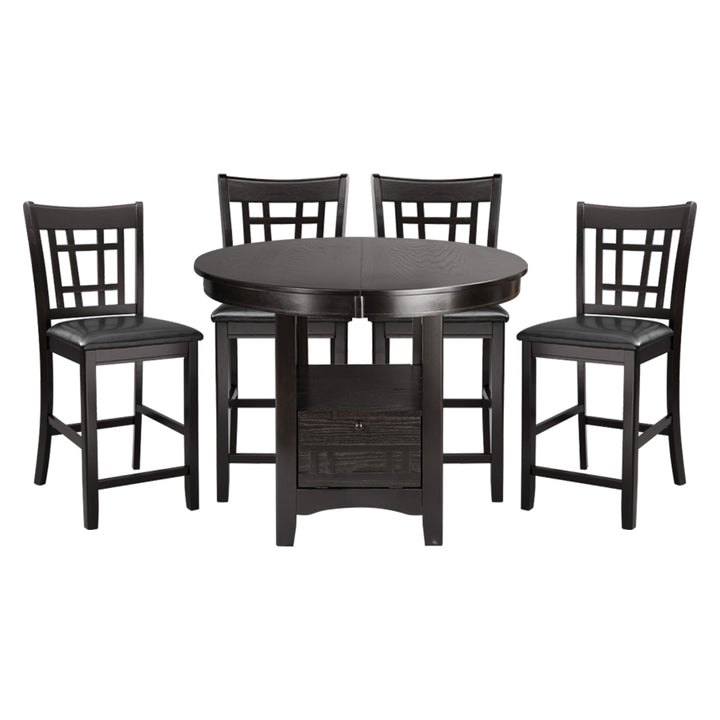Junipero Cherry 5-Piece Dining Set with Table 4 Side Chairs