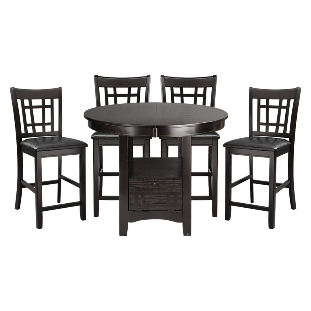 Junipero Cherry 5-Piece Dining Set with Table 4 Side Chairs