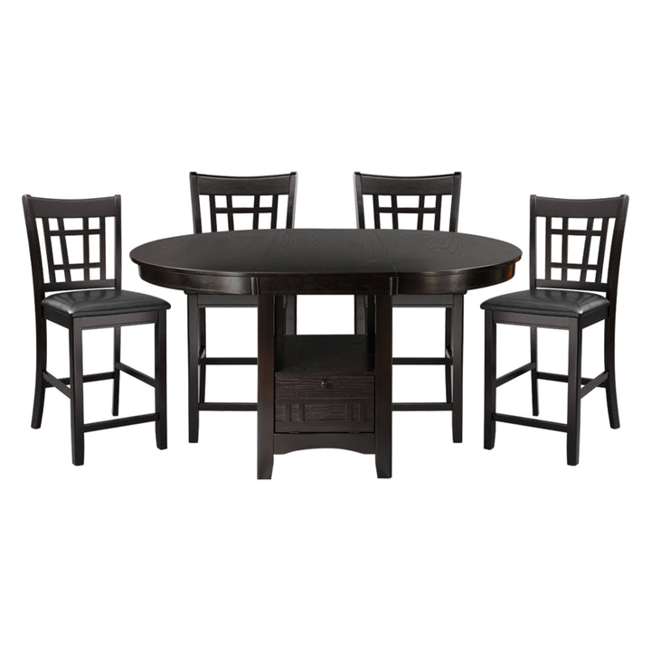 Junipero Cherry 5-Piece Dining Set with Table 4 Side Chairs