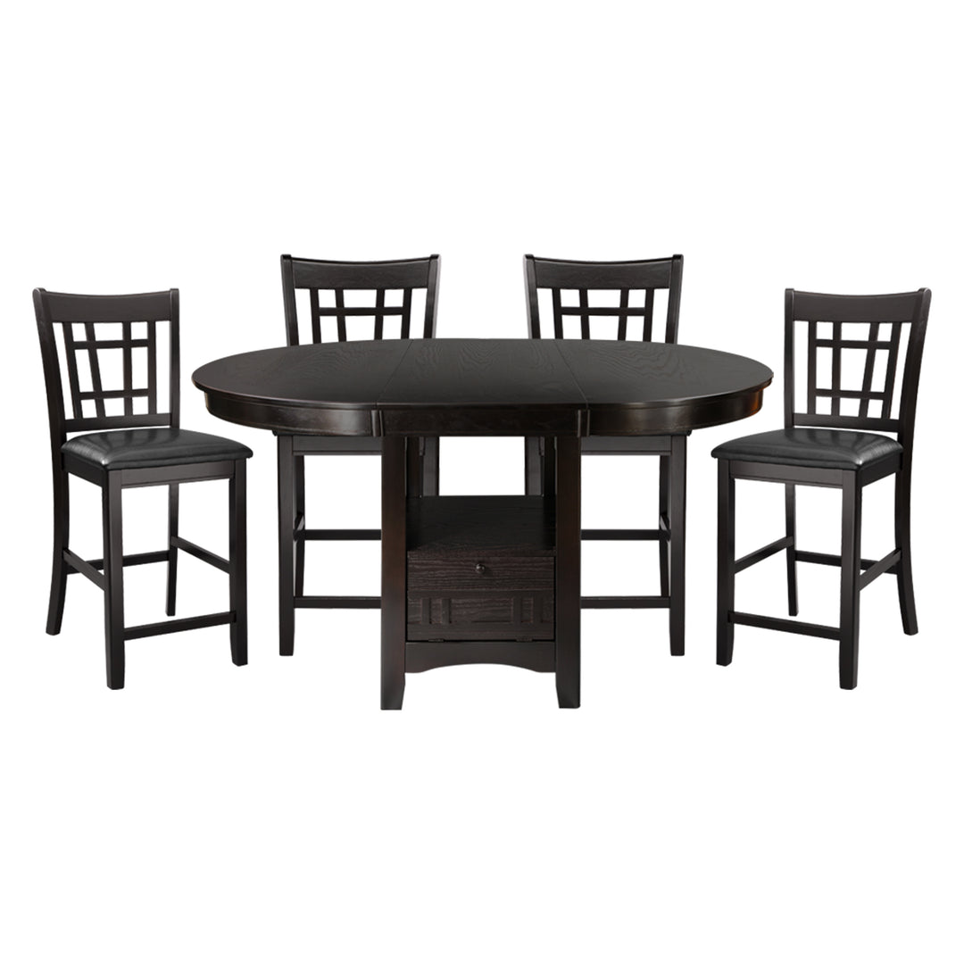 Junipero Cherry 5-Piece Dining Set with Table 4 Side Chairs