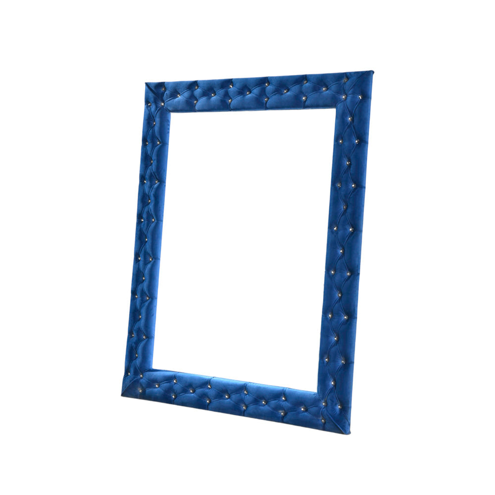 Dante Accent Floor Mirror in Blue Velvet