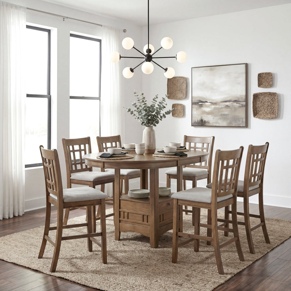 Junipero Oak 5-Piece Dining Set with Table & 4 Side Chairs