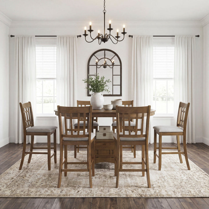 Junipero Oak 5-Piece Dining Set with Table &amp; 4 Side Chairs