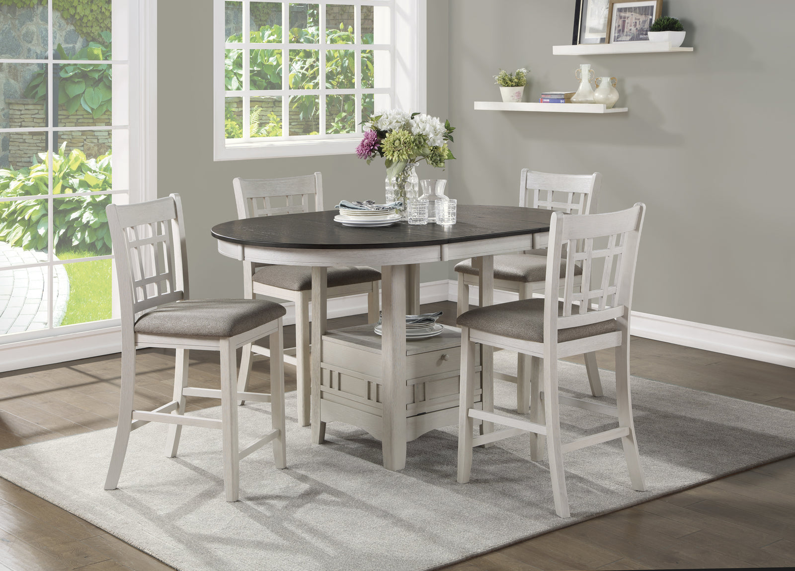 Junipero White Counter Height Chair
