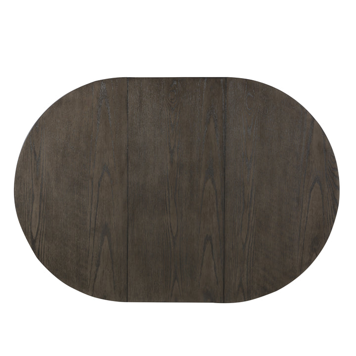 Junipero White Round with Oval Counter Height Dining Table with Storage Base